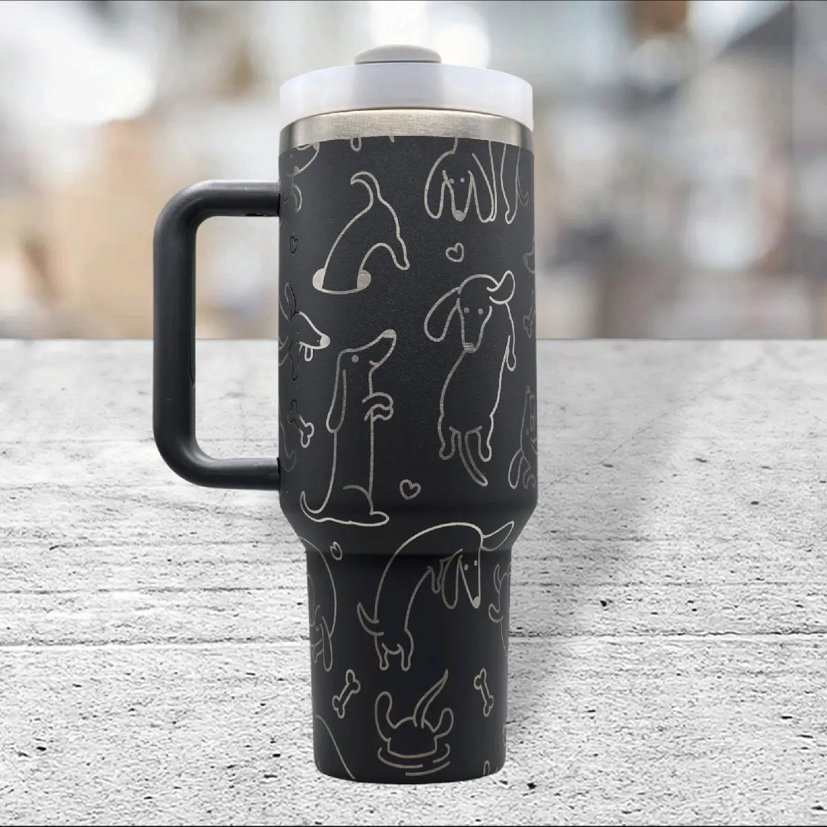 Laser Engraved Dachshund Weenie Weiner Dog Tumbler