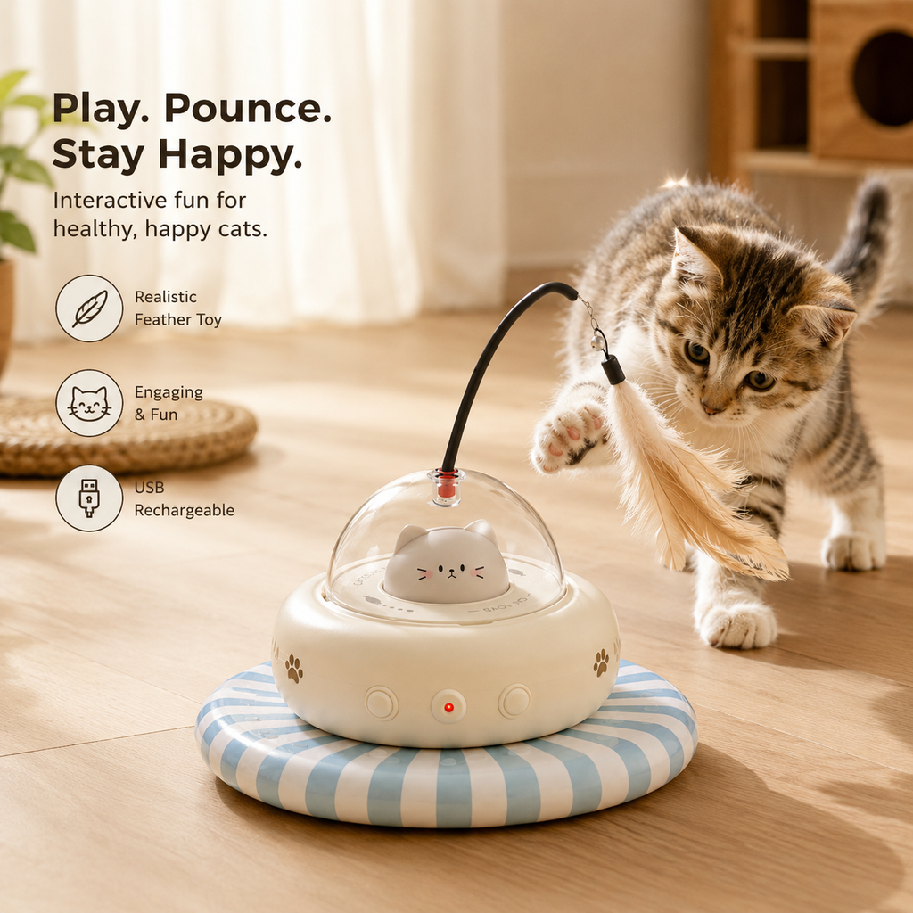WOWPET 3-in-1 Interactive Pet Teasing Toys - Engaging Indoor Play Solutions for Cats and Dogs